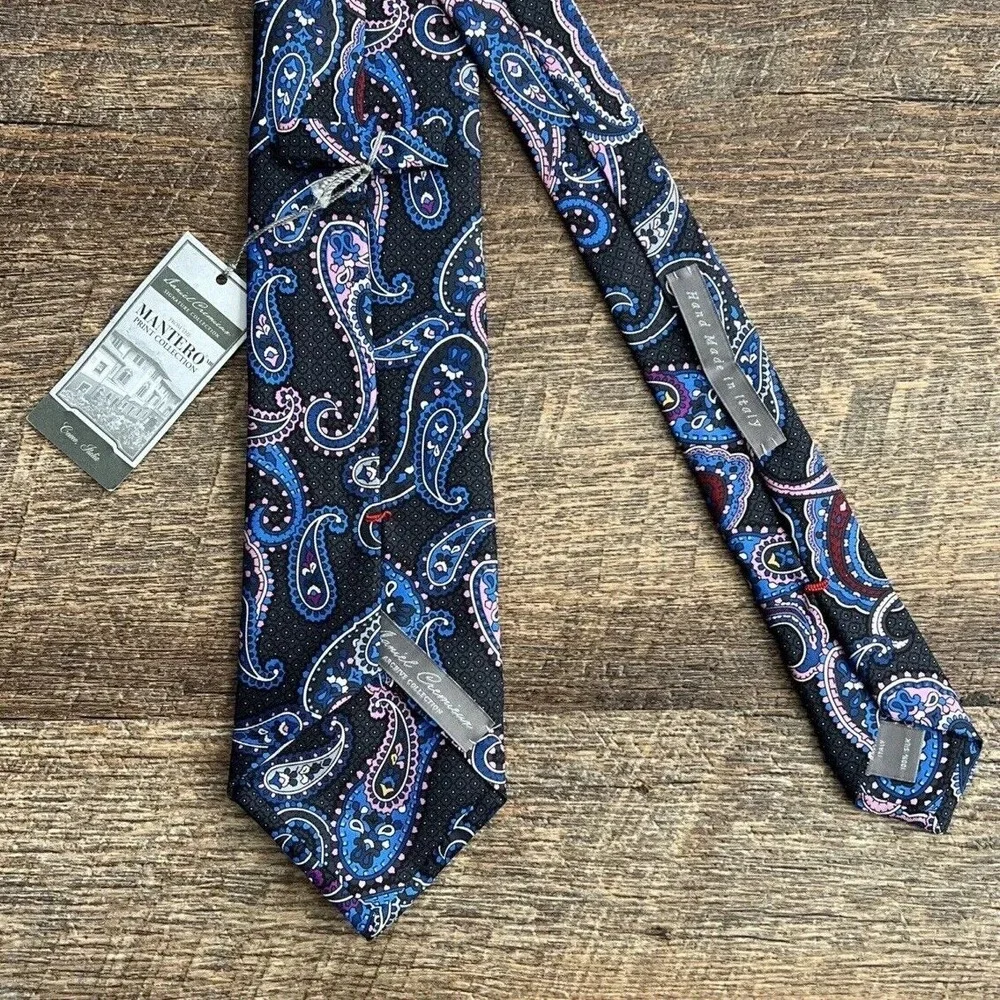Daniel Cremieux Paisley Tie 100% Silk Handmade In‎ Italy Archive Collection